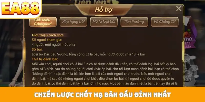 Chiến lược chốt hạ bàn đấu đỉnh nhất
