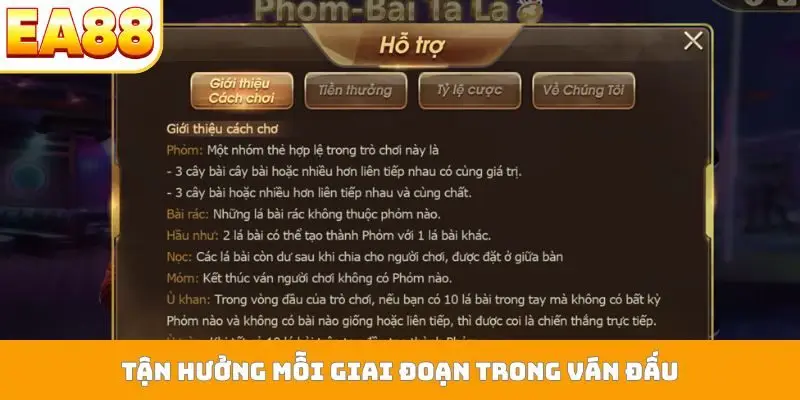 Tận hưởng mỗi giai đoạn trong ván đấu