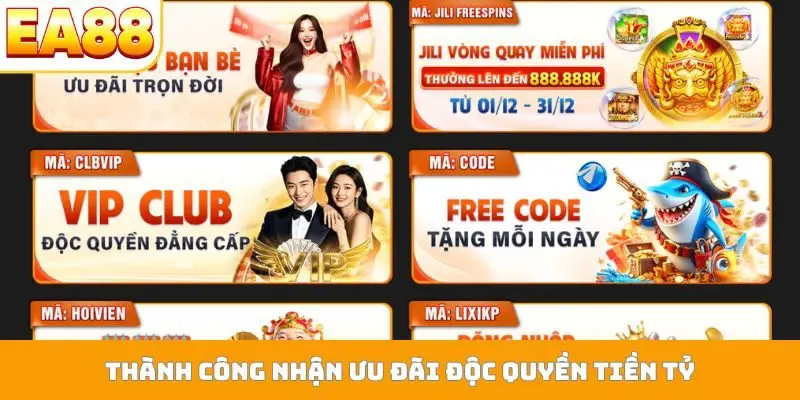 Thành công nhận ưu đãi độc quyền tiền tỷ